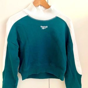 Reebok cropped colorblock y2k sweatshirt sz XS